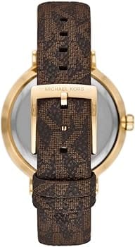 Michael Kors Addyson Three-Hand Silver Dial Brown Leather Strap Watch for Women - MK2945