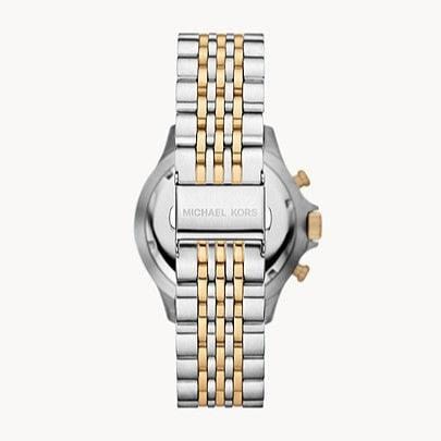 Michael Kors Bayville Chronograph Black Dial Two Tone Steel Strap Watch For Women - MK8872