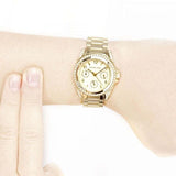Michael Kors Blair Gold Dial Gold Steel Strap Watch for Women - MK5639