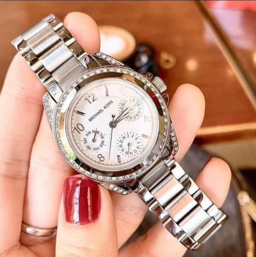 Michael Kors Blair Silver Dial SIlver Steel Strap Watch for Women - MK5612