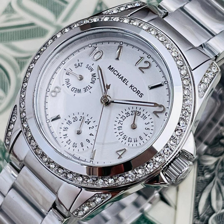 Michael Kors Blair Silver Dial SIlver Steel Strap Watch for Women - MK5612