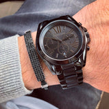 Michael Kors Bradshaw Black Dial Black Steel Strap Watch for Men - MK5550