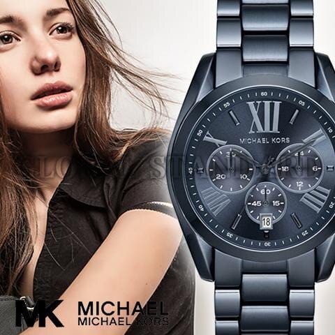 Michael Kors Bradshaw Blue Dial Blue Steel Strap Watch for Men - MK6248