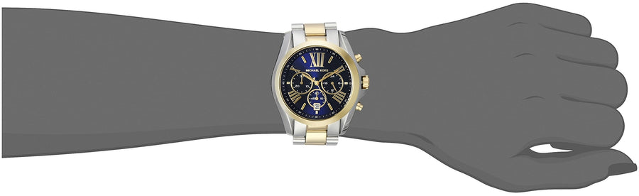 Michael Kors Bradshaw Blue Dial Two Tone Steel Strap Watch for Women - MK5976