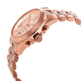 Michael Kors Bradshaw Chronograph Pink Dial Two Tone Steel Strap Watch For Women - MK6830