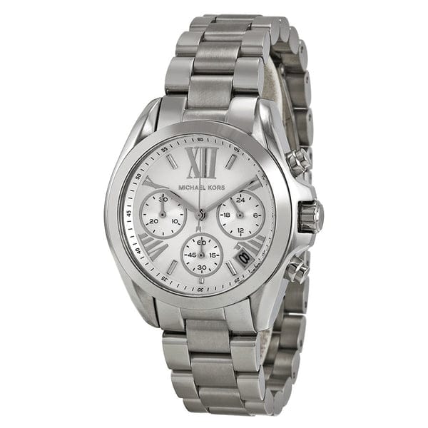 Michael Kors Bradshaw  Chronograph Silver Dial Silver Steel Strap Watch for Women - MK6174