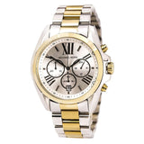 Michael Kors Bradshaw Chronograph Silver Dial Two Tone Steel Strap Watch For Women - MK5855