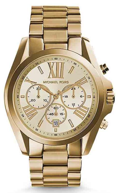Michael Kors Bradshaw Gold Dial Gold Steel Strap Watch for Women - MK5605