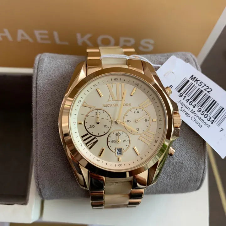 Michael Kors Bradshaw Gold Dial Gold Steel Strap Watch for Women - MK5722