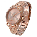 Michael Kors Bradshaw Quartz Rose Gold Dial Rose Gold Steel Strap Watch For Women - MK6556