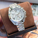 Michael Kors Bradshaw Silver Dial Silver Steel Strap Watch for Men - MK5535