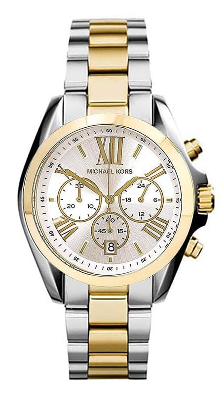 Michael Kors Bradshaw Silver Dial Two Tone Steel Strap Watch for Women - MK5627