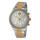 Michael Kors Brinkley Chronograph Silver Dial Two Tone Steel Strap Watch for Women - MK6188