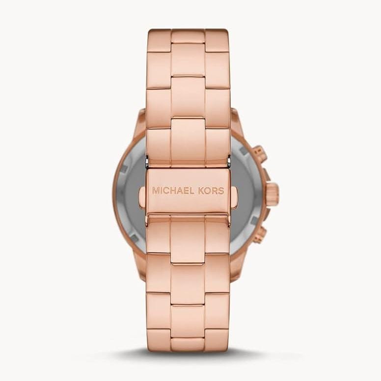 Michael Kors Bryn Chronograph Rose Gold Dial Rose Gold Steel Strap Watch For Women - MK7200