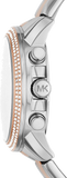 Michael Kors Bryn Pavé White Dial Two Tone Steel Strap Watch For Women - MK7201