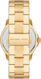 Michael Kors Bryn Quartz Gold Dial Gold Steel Strap Watch For Women - MK7317