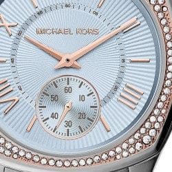 Michael Kors Bryn Quartz Blue Dial Two Tone Steel Strap Watch For Women - MK6136