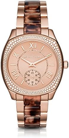 Michael Kors Bryn Rose Gold Dial Two Tone Steel Strap Watch For Women - MK6276