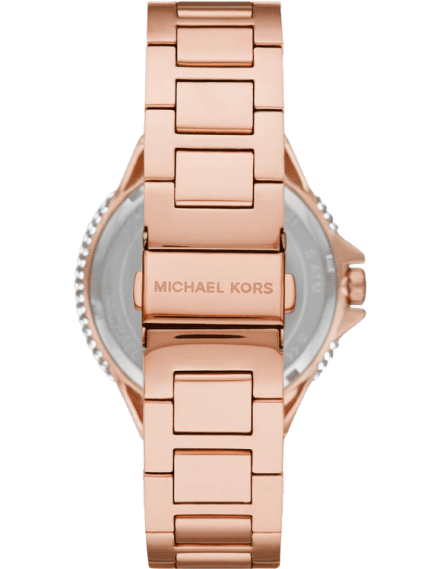 Michael Kors Camille Analog Pink Dial Rose Gold Steel Strap Watch for Women - MK7340