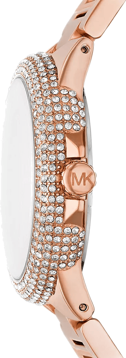 Michael Kors Camille Analog Pink Dial Rose Gold Steel Strap Watch for Women - MK7340