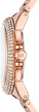 Michael Kors Camille Chronograph White Dial Rose Gold Steel Strap Watch For Women - MK6995