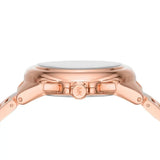 Michael Kors Camille Chronograph White Dial Rose Gold Steel Strap Watch For Women - MK7271