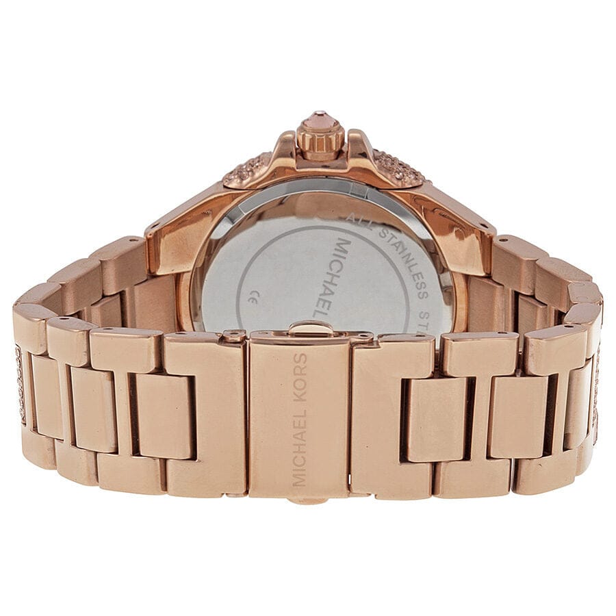 Michael Kors Camille Crystal Rose Gold Dial Rose Gold Steel Strap Watch for Women - MK5862