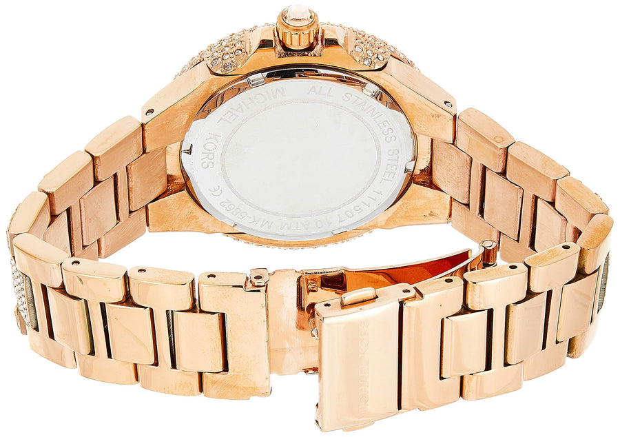 Michael Kors Camille Crystal Rose Gold Dial Rose Gold Steel Strap Watch for Women - MK5862