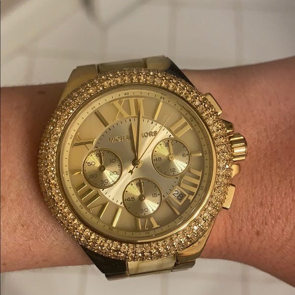 Michael Kors Camille Gold Dial Gold Steel Strap Watch for Women - MK5902