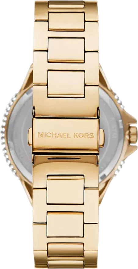 Michael Kors Camille Analog Blue Dial Gold Steel Strap Watch For Women - MK7341