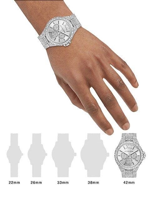 Michael Kors Camille Multifunction Crystals Silver Dial Silver Steel Strap Watch for Women - MK6957