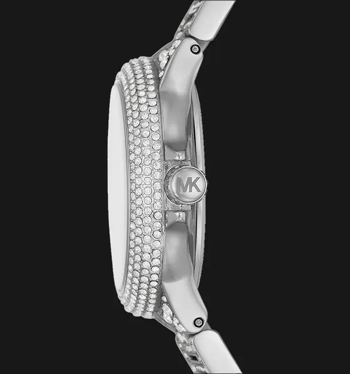 Michael Kors Camille Multifunction Crystals Silver Dial Silver Steel Strap Watch For Women - MK6996