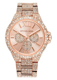 Michael Kors Camille Multifunctional Crystals Rose Gold Dial Rose Gold Steel Strap Watch for Women - MK6961