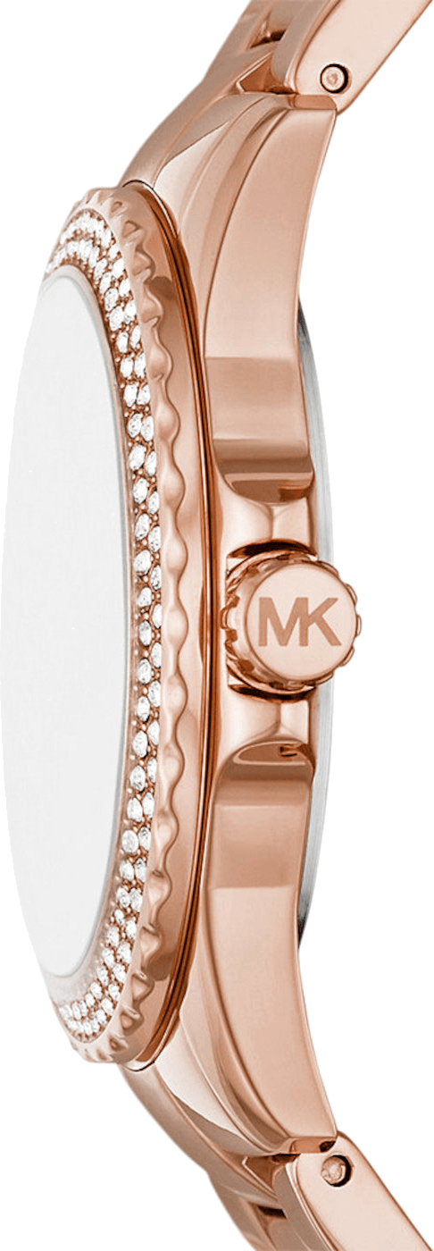 Michael Kors Camille Quartz Mother of Pearl White Dial Rose Gold Steel Strap Watch For Women - MK7364