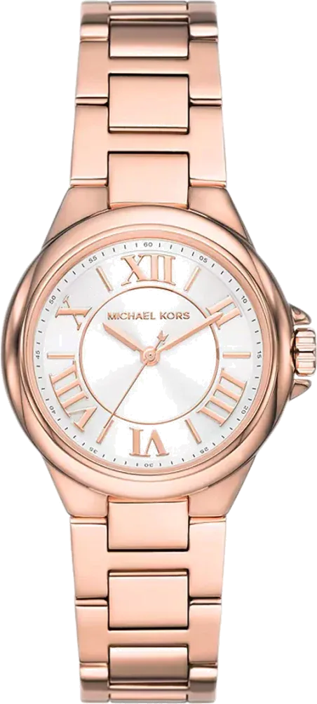 Michael Kors Camille Quartz White Dial Rose Gold Steel Strap Watch For Women - MK7256