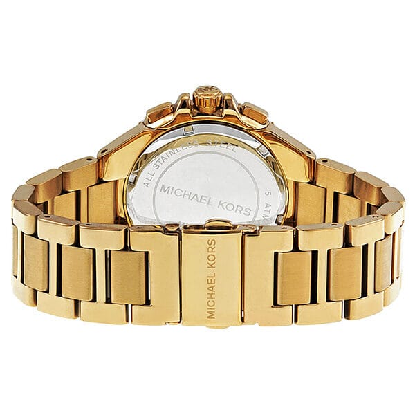 Michael Kors Camille Silver Diamonds Dial Gold Steel Strap Watch for Women - MK5756