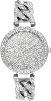 Michael Kors Catelyn Quartz Crystals Silver Dial Silver Steel Strap Watch For Women - MK4675