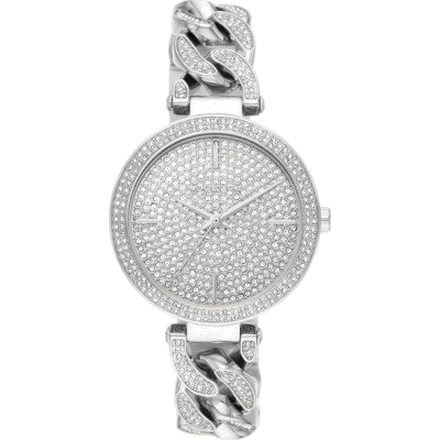 Michael Kors Catelyn Quartz Crystals Silver Dial Silver Steel Strap Watch For Women - MK4675