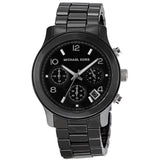 Michael Kors Runway Black Ceramic Dial Black Steel Strap Watch for Women - MK5162