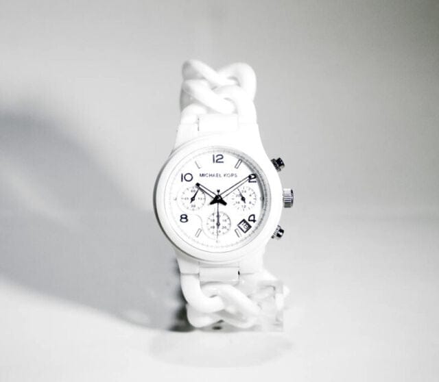 Michael Kors Ceramic White Dial White Steel Strap Watch for Women - MK5387