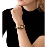 Michael Kors Chain Lock Analog Silver Dial Two Tone Steel Strap Watch for Women - MK4808