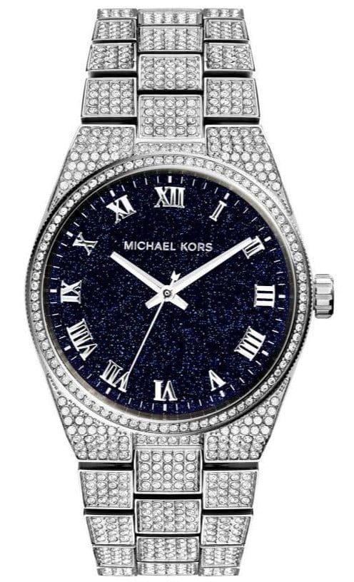 Michael Kors Channing Diamonds Black Dial Silver Steel Strap Watch for Women - MK6089
