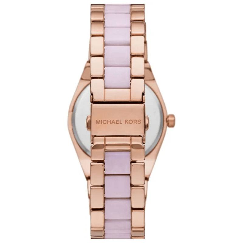 Michael Kors Channing Quartz Mother of Pearl Pink Dial Two Tone Steel Strap Watch For Women - MK6652