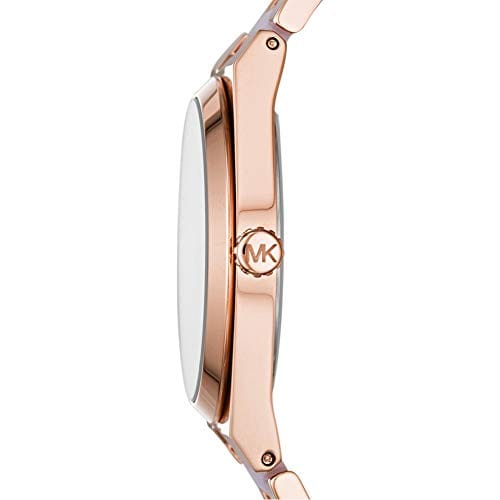 Michael Kors Channing Quartz Mother of Pearl Pink Dial Two Tone Steel Strap Watch For Women - MK6652
