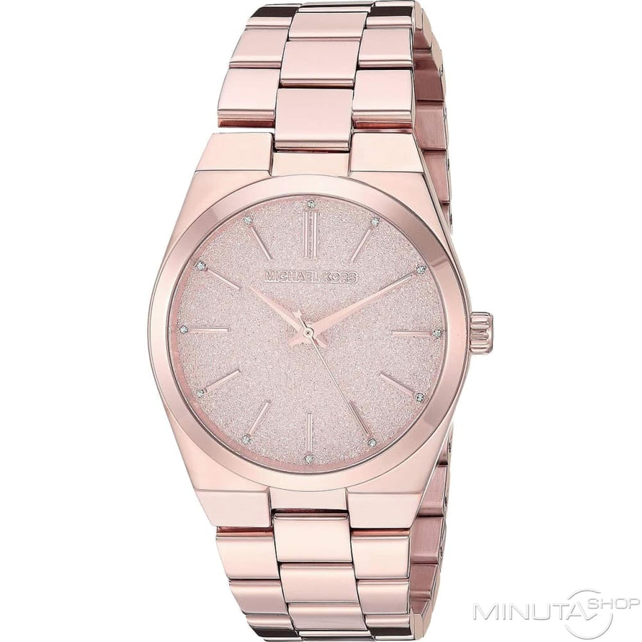 Michael Kors Channing Quartz Rose Gold Dial Rose Gold Steel Strap Watch For Women - MK6624