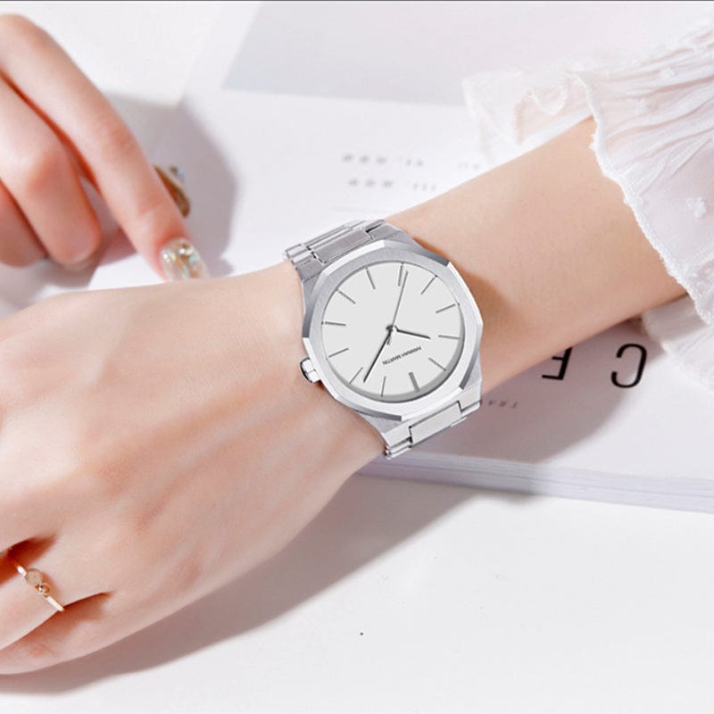 Michael Kors Channing Quartz White Dial Two Tone Steel Strap Watch For Women - MK6649