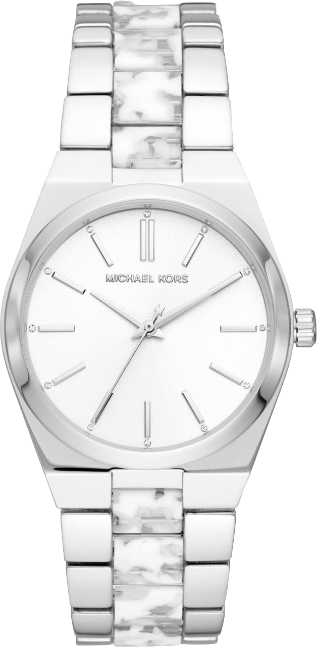 Michael Kors Channing Quartz White Dial Two Tone Steel Strap Watch For Women - MK6649