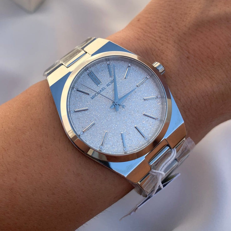 Michael Kors Channing Three Hand Silver Dial Silver Steel Strap Watch For Women - MK6626