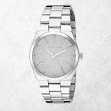 Michael Kors Channing Three Hand Silver Dial Silver Steel Strap Watch For Women - MK6626