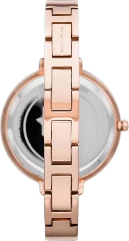 Michael Kors Charley Quartz Crystals Rose Gold Dial Rose Gold Steel Strap Watch For Women - MK4433